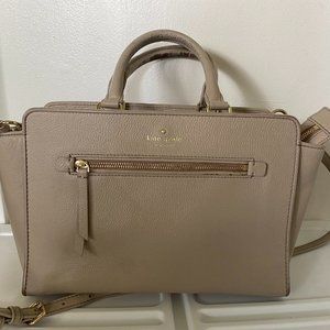 Kate Spade Satchel- Tan/Taupe and Gold